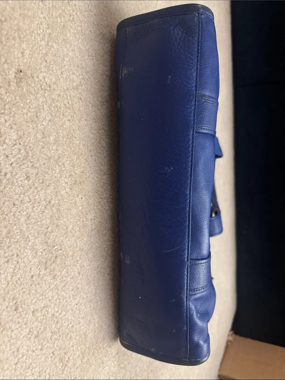 Tory Burch (2013) Royal Blue Leather Tote with Gold Hardware